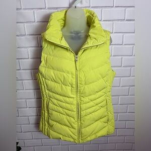 Talbots bright yellow-chartreuse women’s Puffer Vest - Size L